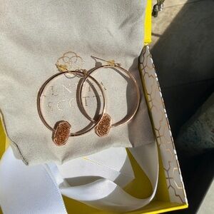 Kendra Scott Rose Gold Drusy Earrings